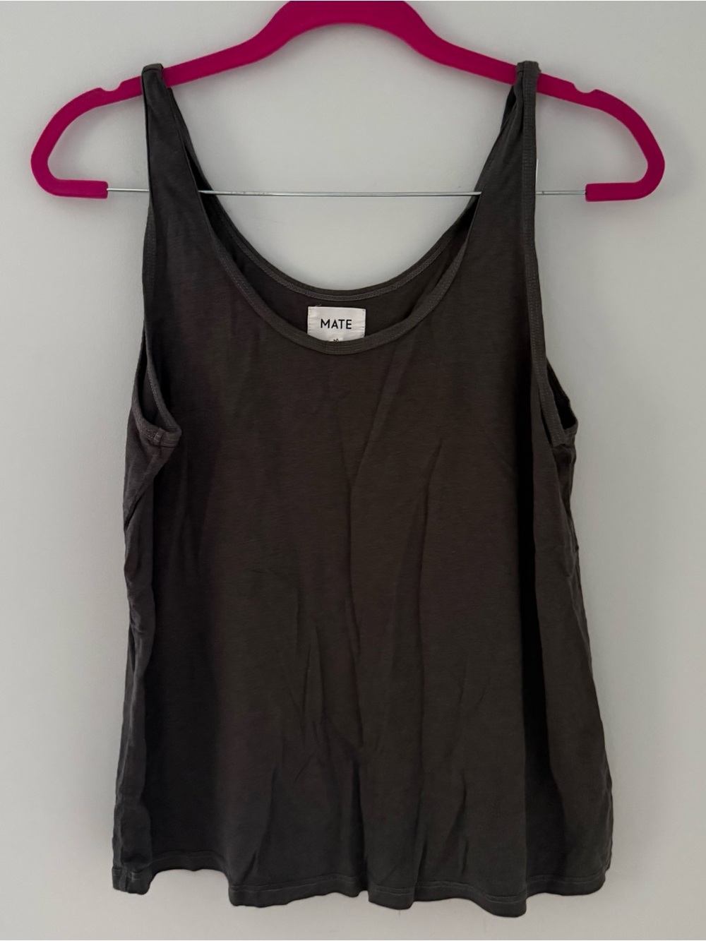 MATE the Label Tencel Women's Charcoal Scoop Neck Tank